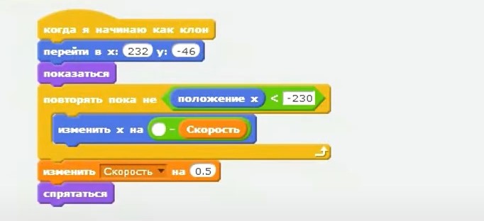 изменение скорости в игре Динозаврик из Google Chrome на Scratch